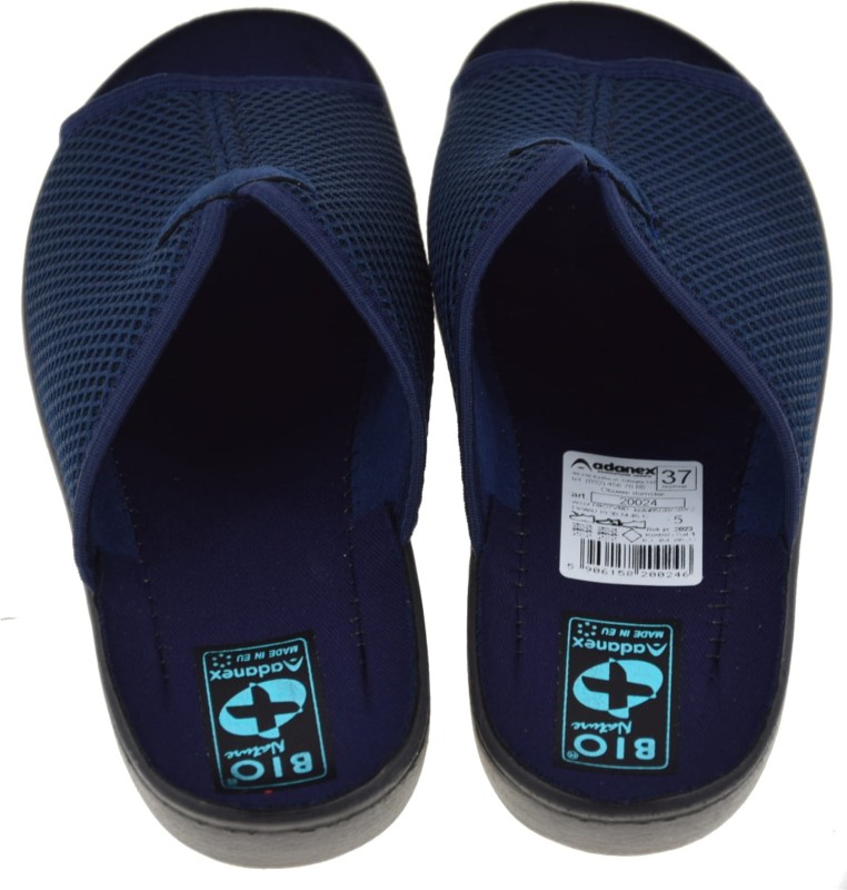 Klapki granatowe damskie zdrowotne.JPG