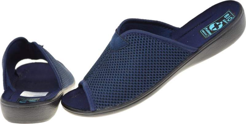 Klapki granatowe damskie zdrowotne.JPG