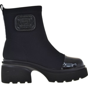 ELEGANCKIE BOTKI DAMSKIE Z LYCRY NA GRUBYM SPODZIE ARTIKER 55C0548 - KOMFORT I STYL