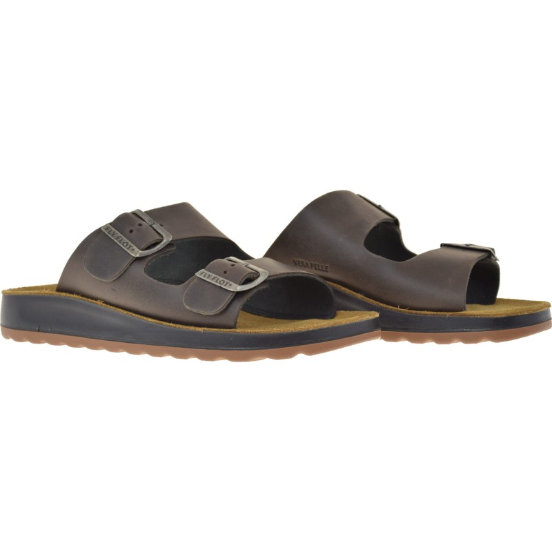 Skórzane klapki męskie na lato.JPG