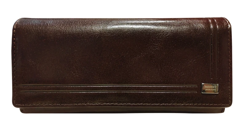 Portfel damski skórzany brązowy