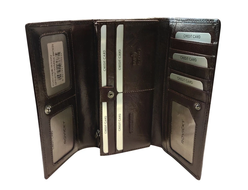 Portfel damski skórzany brązowy