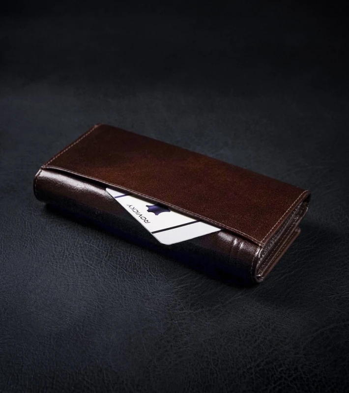 Portfel damski skórzany brązowy