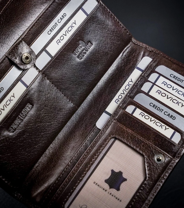 Portfel damski skórzany brązowy