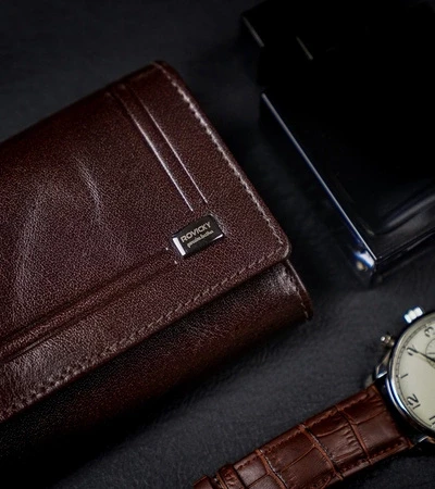 Portfel damski skórzany brązowy