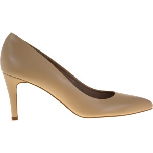 ELEGANCKIE CZÓŁENKA DAMSKIE SKÓRZANE NA SZPILCE BRAVOMODA 1454 BEŻOWE