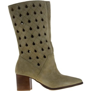 WYGODNE, ELEGANCKIE DAMSKIE KOZAKI SKÓRZANE NA JESIEŃ, WIOSNĘ – NICOLE 2993