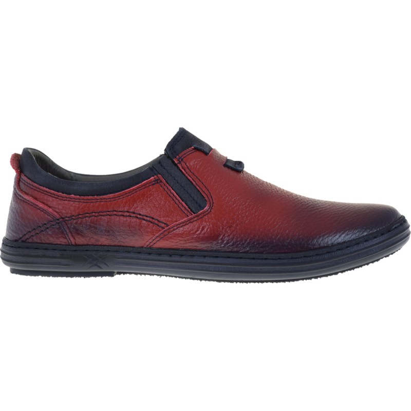 Mokasyny z naturalnej skóry bordowe.JPG