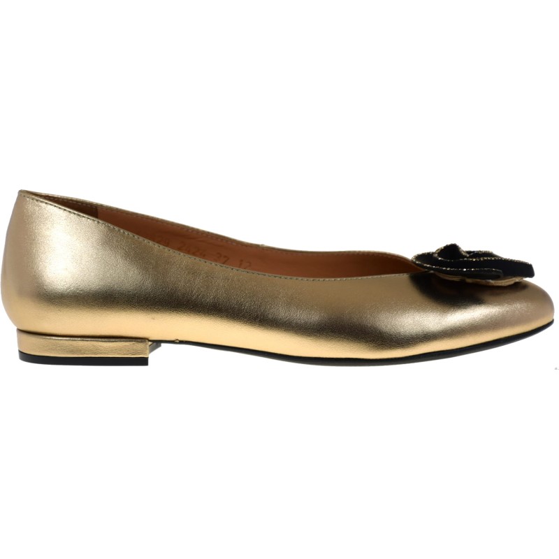 Stylowe miedziane baleriny damskie.JPG