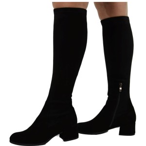 KOZAKI DAMSKIE LYCRA DO KOLANA ACORD 1653 ELEGANCKIE SKÓRZANE OBUWIE ZIMOWE