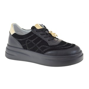 CZARNE PÓŁBUTY DAMSKIE SKÓRZANE ARTIKER 54C1874 - ELEGANCJA I KOMFORT