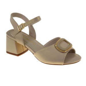 SANDAŁY SERGIO LEONE SK 891 NISKI OBCAS KOMFORT BEŻ CHAMOIS