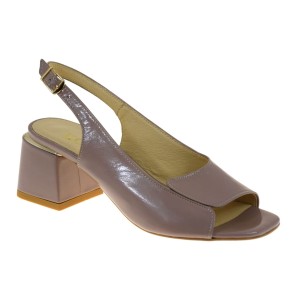 ELEGANCKIE SANDAŁY KORDA 2474 NATURALNA SKÓRA OBCAS SŁUPEK