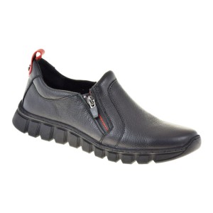 PÓŁBUTY DAMSKIE POLLONUS 1488 SKÓRA LICOWA CZARNE PROMOCJA