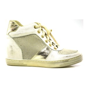 EKSKLUZYWNE SNEAKERSY DAMSKIE - SKÓRA NATURALNA Z CEKINAMI Di lusso D3915