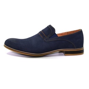 MOKASYNY MĘSKIE ELEGANCKIE MODNE PÓŁBUTY  GRANATOWE AGDA 12 742