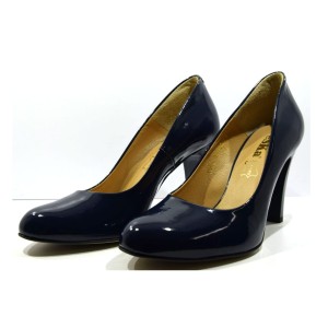 ELEGANCKIE CZÓŁENKA DAMSKIE GRANAT LAKIEROWANE SZPILKA SKÓRA Eska 1053