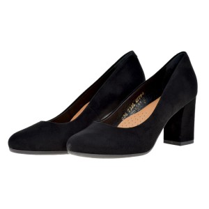 ELEGANCKIE CZARNE CZÓŁENKA Z WELUROWEJ SKÓRY VISCONI 7336831