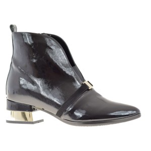 ELEGANCKIE BOTKI DAMSKIE LAURA MESSI 2268 - SKÓRA NATURALNA