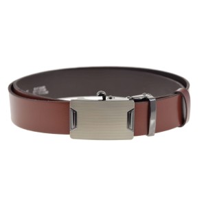 PASEK MĘSKI DO SPODNI KLAMRA AUTOMAT SKÓRZANY BRĄZOWY ARUCcE (013)