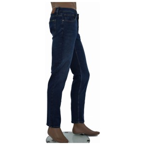 MĘSKIE JEANSY VENTANA 970-049: GRANATOWY, ELASTYCZNY BAWEŁNIANY KOMFORT I MODA dł. 32"