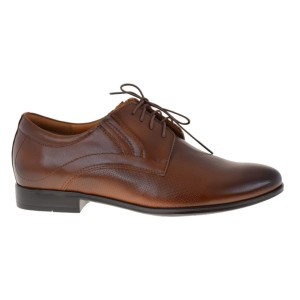 Eleganckie półbuty męskie skórzane brązowe wygodne do garnituru Agda 1012/1