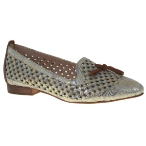 ZŁOTE BALERINY LEWSKI 2979 - ELEGANCKIE, WYGODNE, PROMOCJA - BEZPŁATNA DOSTAWA