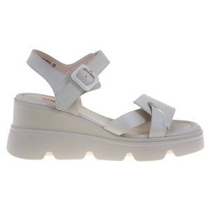 Sandały damskie skórzane na koturnie beżowe wygodne eleganckie Artiker 54C1624