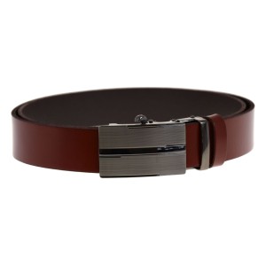 Skorzany męski pasek brązowy elegancki do jeansow i garnituru Arucce 001