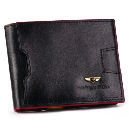 Portfel męski Peterson PTN N78-VT – elegancja i funkcjonalność w czerni i czerwieni (3).webp