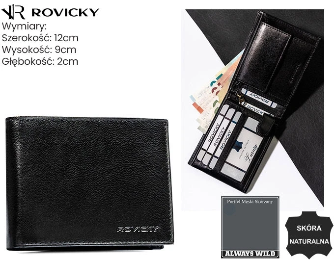 Rovicky 304-GA-BL – elegancki portfel męski z przegródkami na karty i monety (2).webp