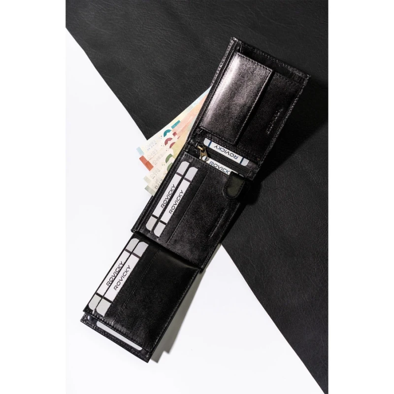 Rovicky 304-GA-BL – elegancki portfel męski z przegródkami na karty i monety (6).webp