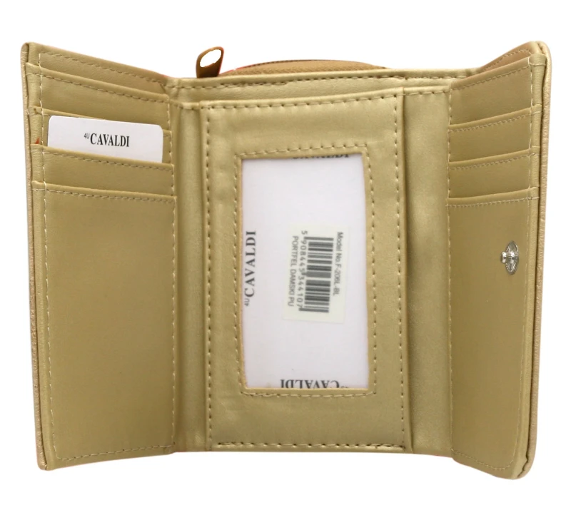 Portfel damski 4U CAVALDI F-206L-BL GOLD – elegancki, złoty, skóra ekologiczna (3).webp