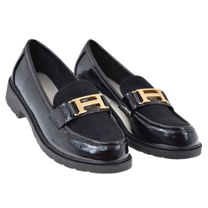 Eleganckie mokasyny damskie S.BARSKI HY52-545 wygodne buty na płaskim obcasie (2).jpg
