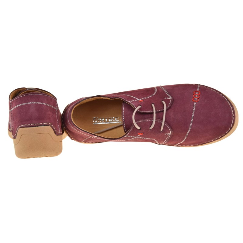 półbuty damskie barefoot ARTIKER 57C2111 bordowe skórzane nubukowe (4).jpg