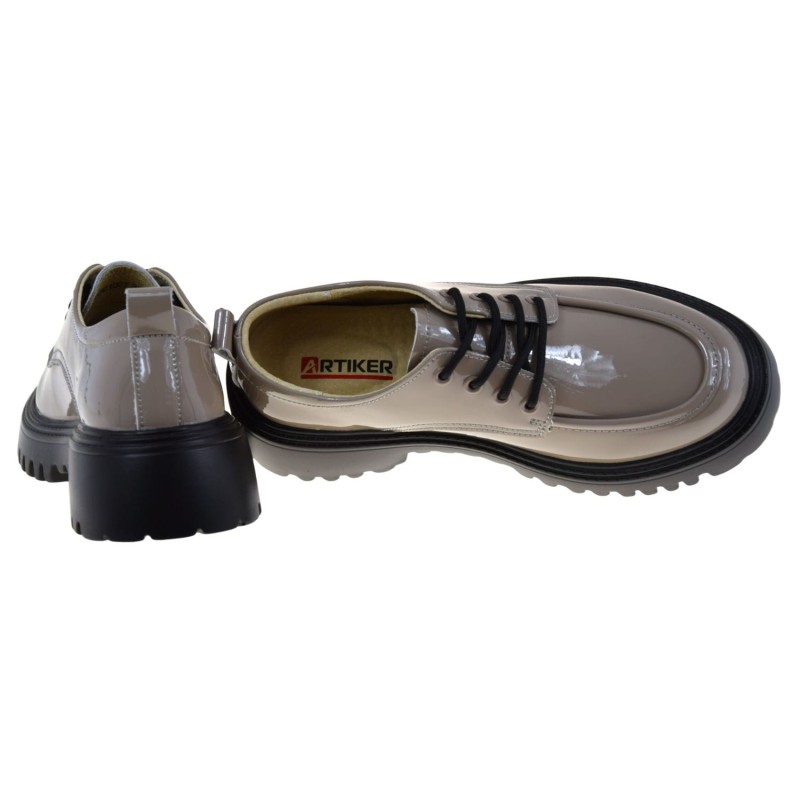 półbuty damskie ARTIKER 55C1007 skórzane beżowe lakierowane eleganckie (4).jpg