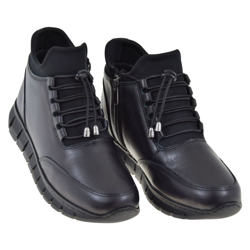 Modne wygodne buty damskie skórzane ARTIKER 55C0984 czarne na jesień i zimę (2).jpg