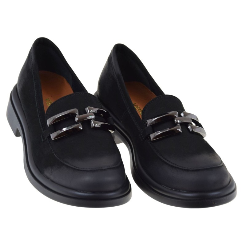 mokasyny damskie skórzane VERONNA 1859 czarne eleganckie buty nubukowe (2).jpg
