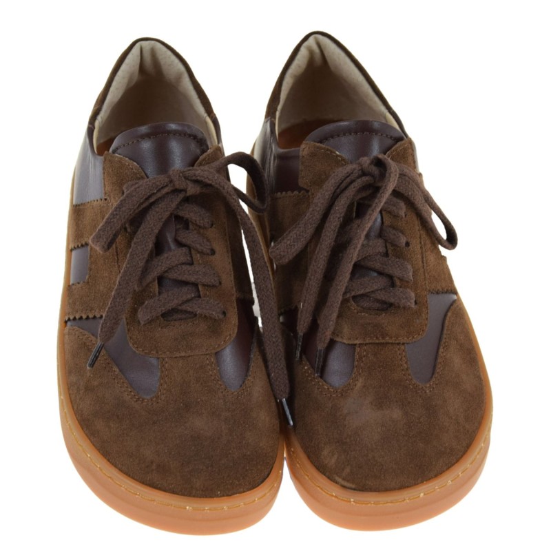 Półbuty barefoot damskie VERONNA 1972 brązowe skórzane eleganckie wygodne (5).jpg