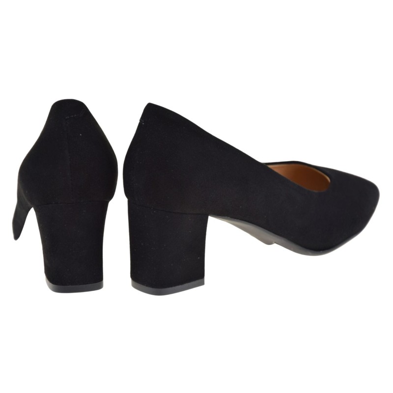 eleganckie czółenka damskie ACORD 6352 czarne skórzane na słupku (3).jpg