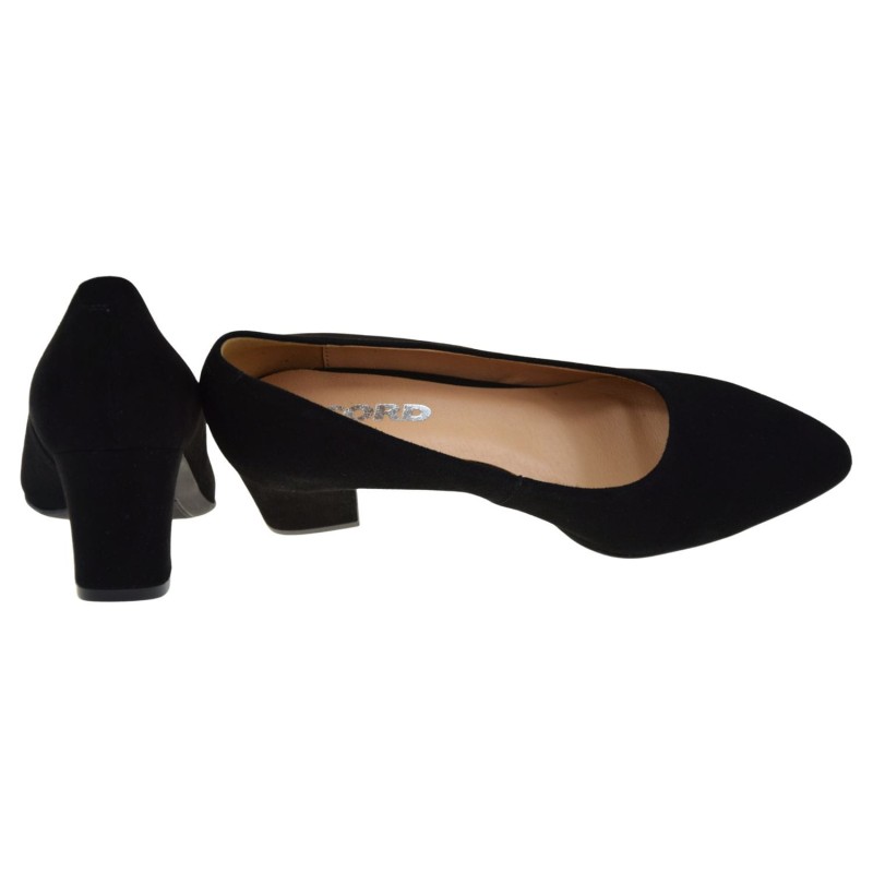 eleganckie czółenka damskie ACORD 6352 czarne skórzane na słupku (4).jpg