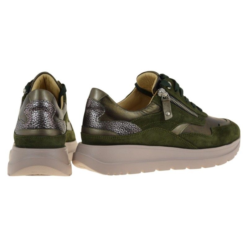 Sneakersy damskie Kampa N960S2 zielone skórzane półbuty sportowe na co dzień i specjalne okazje (3).jpg