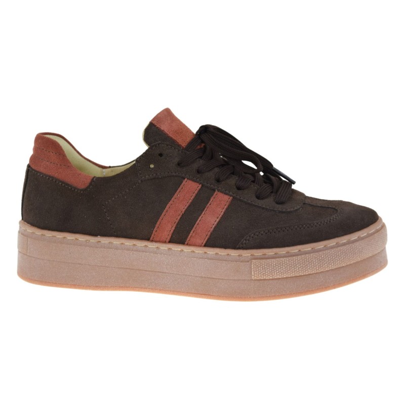 modne sneakersy damskie KAMPA N1068S2 czekoladowe skórzane na platformie (1).jpg