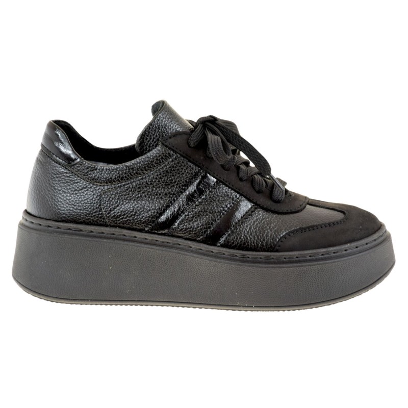 Czarne skórzane sneakersy damskie GALANT 4032 na platformie – modne półbuty (1).jpg