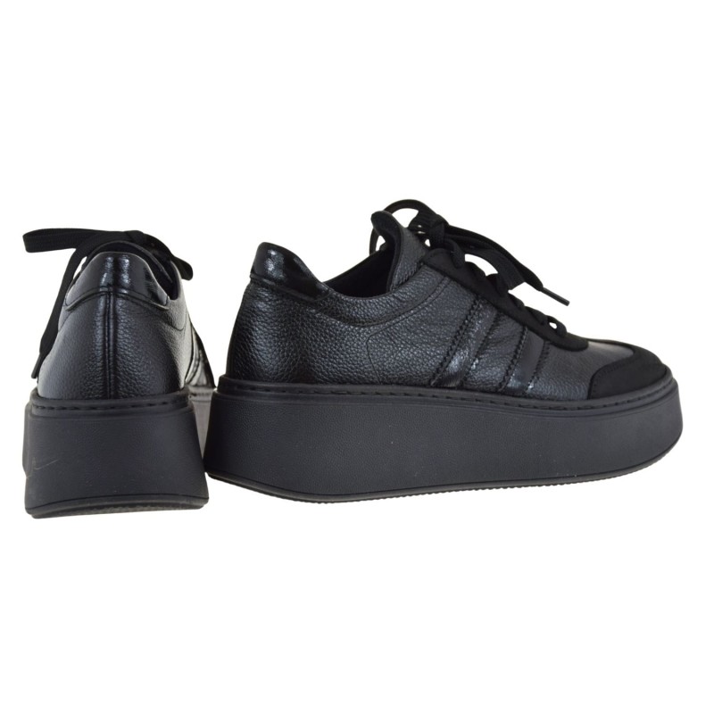 Czarne skórzane sneakersy damskie GALANT 4032 na platformie – modne półbuty (3).jpg