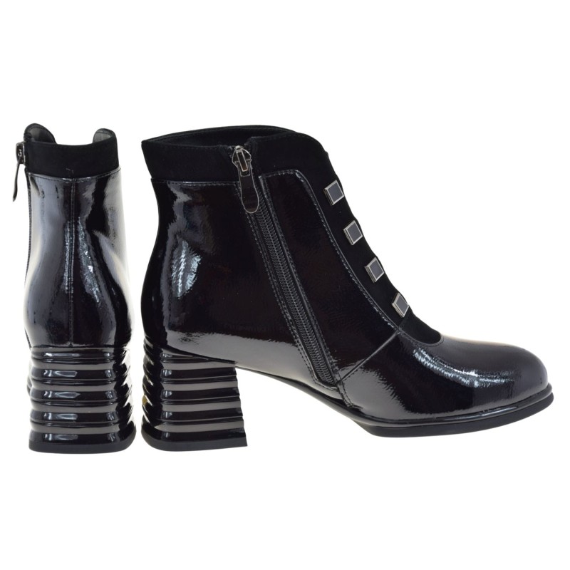 eleganckie botki damskie S.BARSKI CR52-696 czarne skórzane na słupku (4).jpg