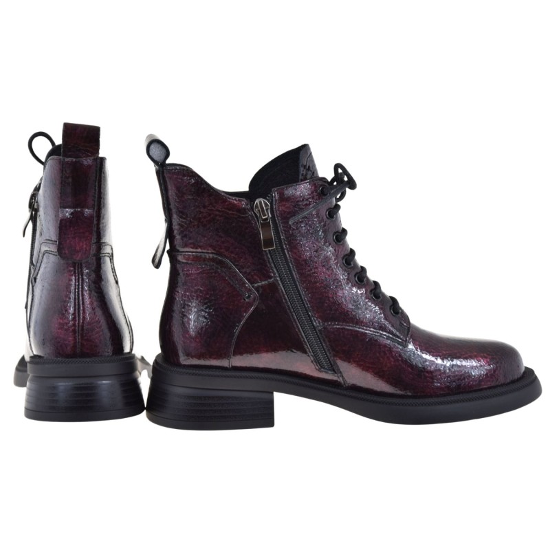 eleganckie botki damskie skórzane burgund S.BARSKI LZ52-954 jesień zima (4).jpg