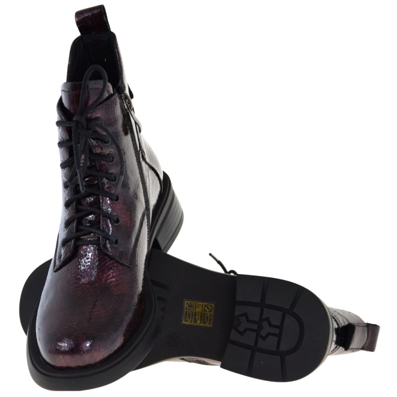 eleganckie botki damskie skórzane burgund S.BARSKI LZ52-954 jesień zima (5).jpg