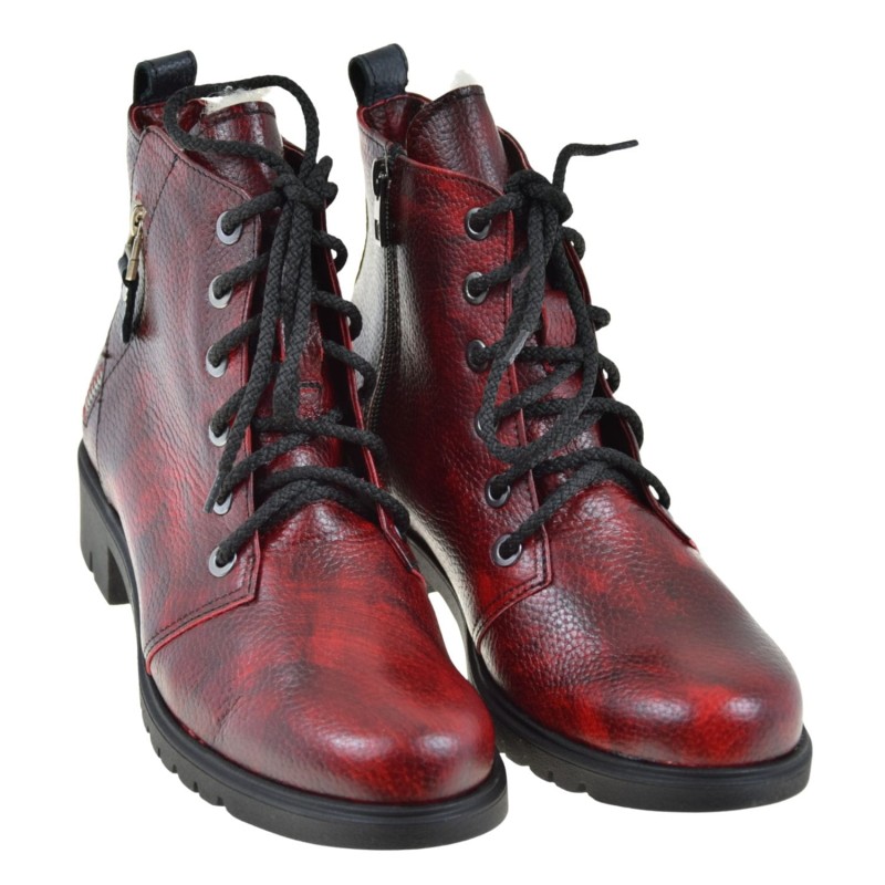 botki damskie skórzane GALANT 3343 czerwone – eleganckie ocieplane buty z naturalnej skóry (2).jpg