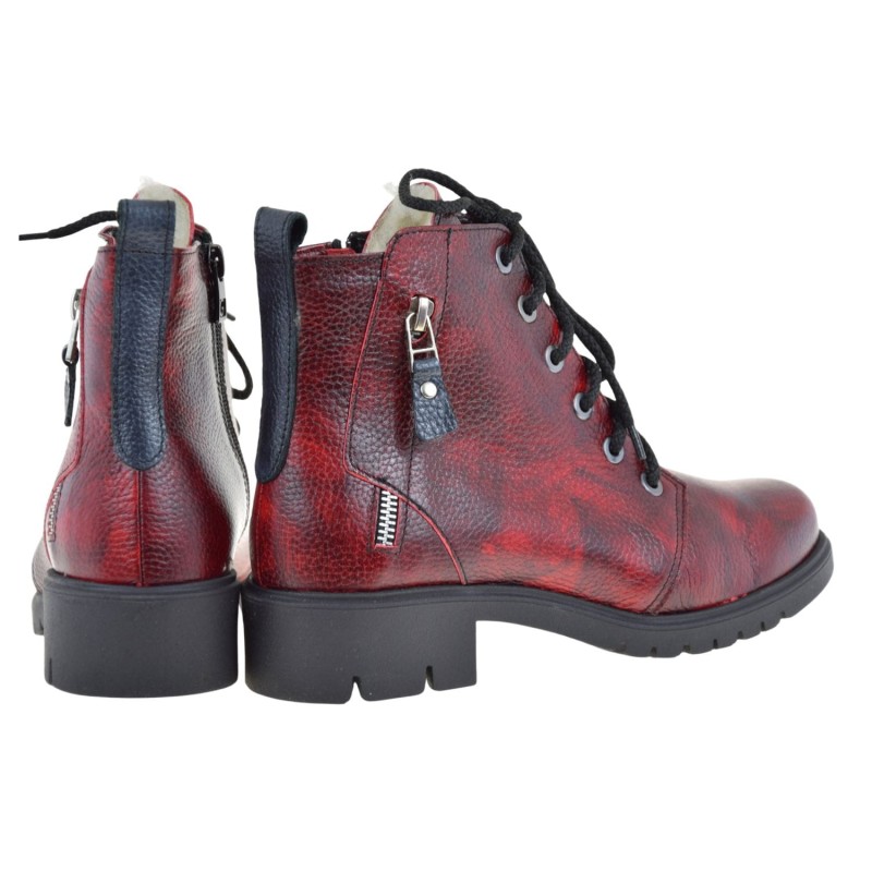 botki damskie skórzane GALANT 3343 czerwone – eleganckie ocieplane buty z naturalnej skóry (3).jpg